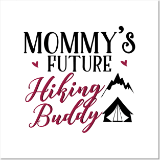 Hiking Mom and Baby Matching T-shirts Gift Posters and Art